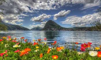 7782 | Lugano - Monte San Salvatore - Le lac et au fond, Le Pain de Sucre de la Suisse.