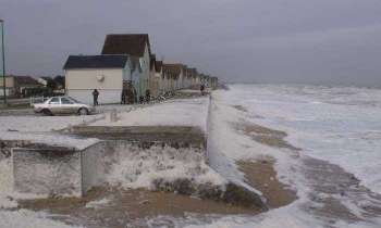 5404 | Grosse tempête en Normandie - Plage de Ravenoville ( Manche )