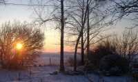 Puzzle lever de soleil sur la neige