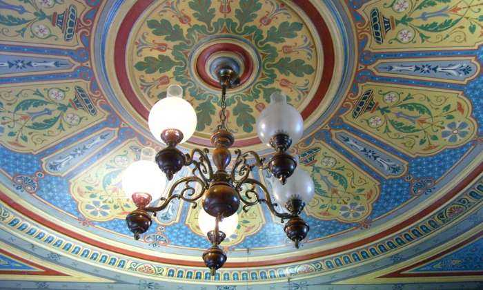 puzzle plafond Art Nouveau, Plafond de la villa «Pierre-Lescot», Hôtel de Ville de Lion-sur-Mer 14365