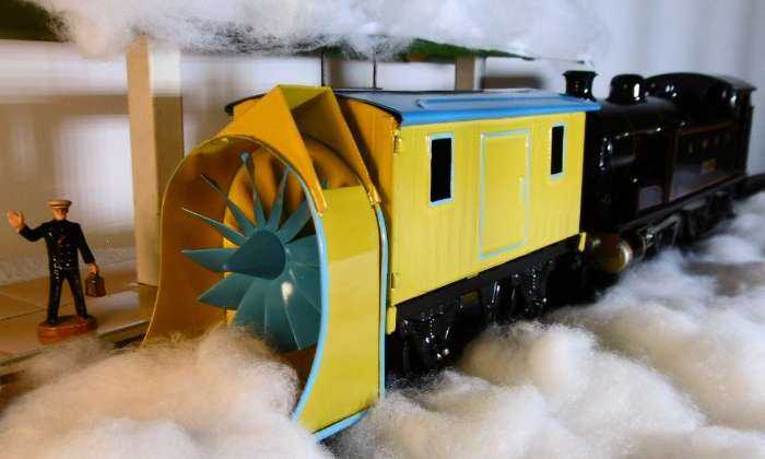 puzzle Chasse-neige Hornby, jouets des années 50, petit train