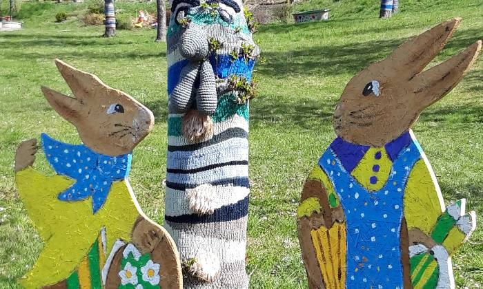 puzzle Lapins joyeux, Deux lapins de Pâques