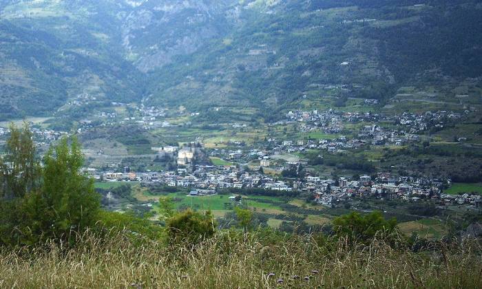puzzle village de Cogne, village du Val-d'Aoste en Italie