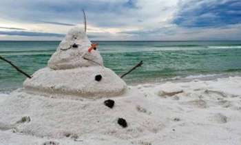 8784 | Bonhomme de sable - Au moins, il ne fondra pas...bonhomme de "neige" en sable