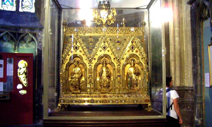 puzzle reliquaire de St-Eloi, châsse-reliquaire dans la cathédrale St-Sauveur de Bruges