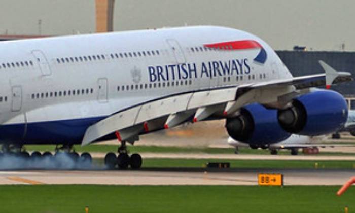 puzzle Airbus A380, Airbus A380 de British Airways à l'atterrissage