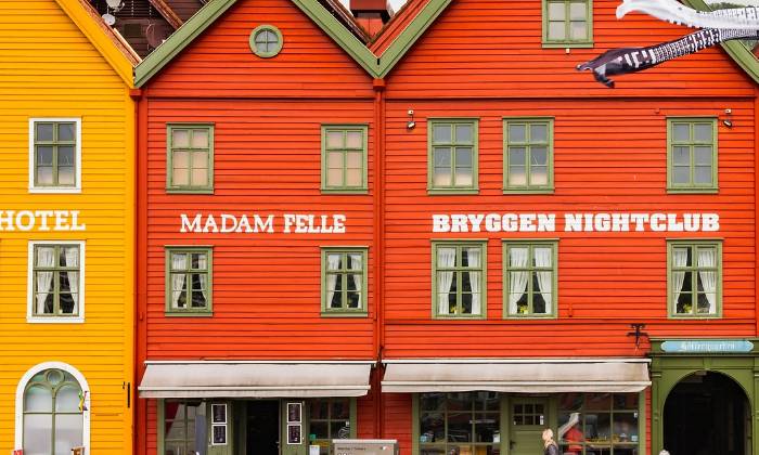 puzzle Maisons à Bryggen, Bryggen à Bergen en Norvège