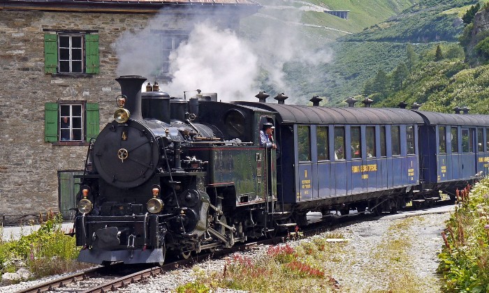 puzzle Train à vapeur, Train à vapeur de la Furka en Suisse