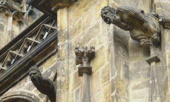 9425 | gargouilles - gargouilles sur la cathédrale St-Guy à Prague