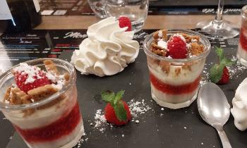 9548 | Dessert - Dessert chantilly fraises crumble