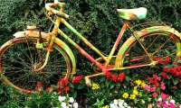 Puzzle vieux vélo en déco