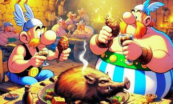 Puzzle 12368 - le repas d'Astérix et Obélix