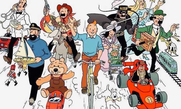 Puzzle gratuit Tintin une carte postale dans la catégorie Stars & Cinéma jouable de 24 à 120 pièces.