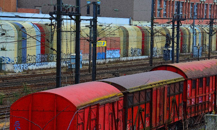 Puzzle gratuit Gare et wagons de marchandises dans la catégorie Divers & Curiosités jouable de 24 à 120 pièces.