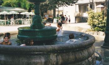 Puzzle baignade dans la fontaine - catégorie Paysages & Fleurs, puzzle gratuit en ligne