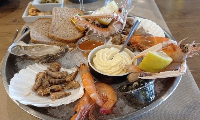 Puzzle gratuit Assiette de fruits de mer dans la catégorie Cuisine & Gastronomie jouable de 24 à 120 pièces.