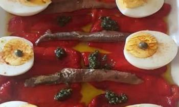 Puzzle Poivrons anchois œufs - catégorie Cuisine & Gastronomie, puzzle gratuit en ligne
