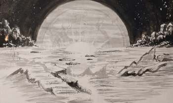 Puzzle Planète Géante sur Lac Gelé - catégorie Espace & Science-fiction, puzzle gratuit en ligne
